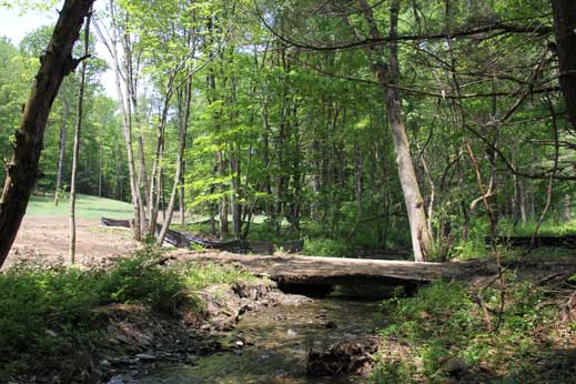 Farmer's bridge crossing stream

